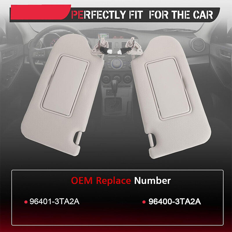 DURAFORCE New Sun Visors Fit For Nissan Altima 2.5L 3.5L 2013-2018 Right & Left w/ Lighted