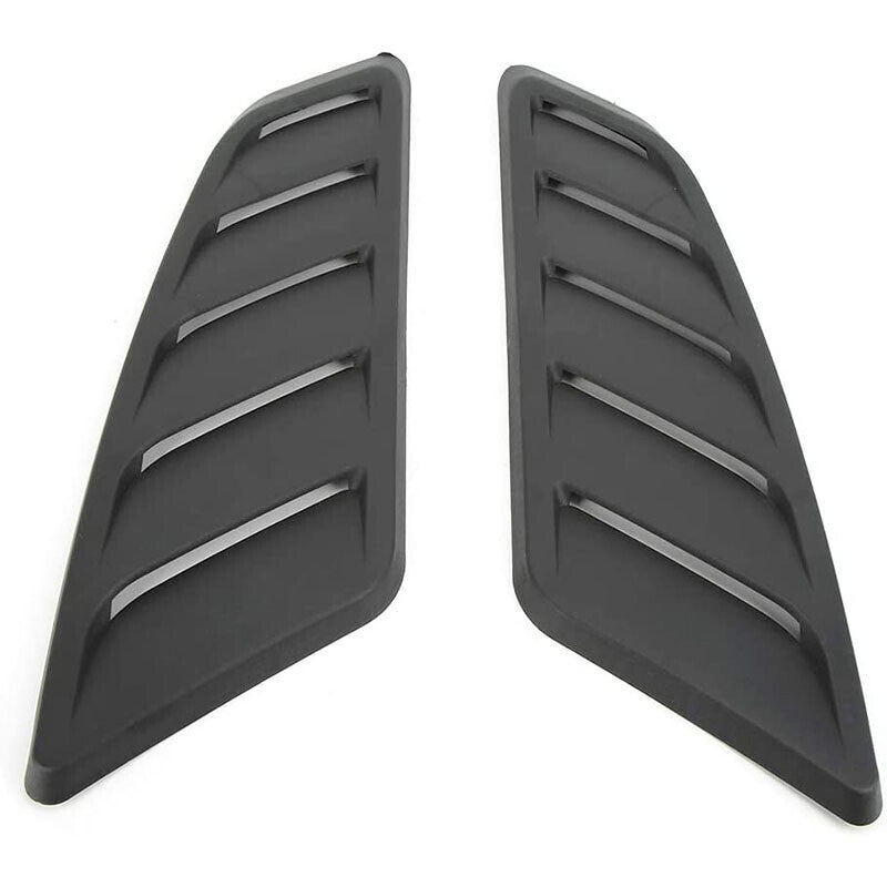 DURAFORCE US Car Hood Vent Scoop Air Flow Intake Louvers Cooling Bonnet Vent Cover Trims×2