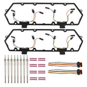 DURAFORCE For Ford F250 F350 7.3 Valve Cover Gaskets Inner Injector Glow Plug 8 Glow Plugs
