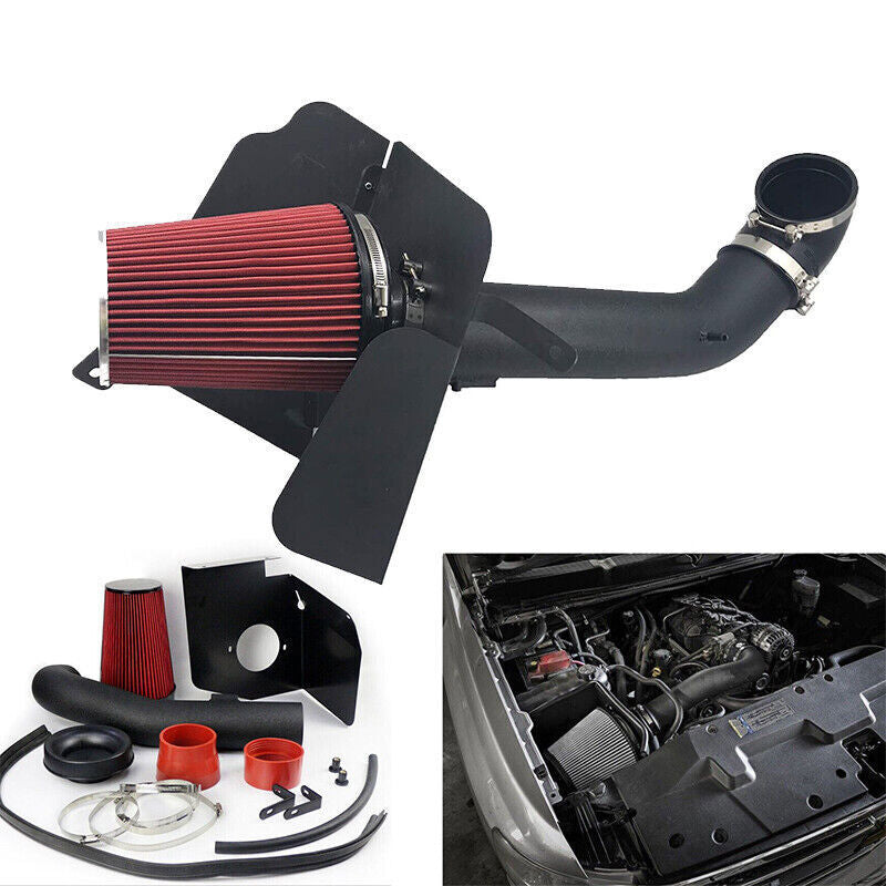 DURAFORCE BLACK ALUMINUM COLD AIR INTAKE & HEAT SHIELD FOR 09-14 SILVERADO/YUKON 1500