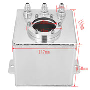 DURAFORCE 2L High Flow Swirl Fuel Surge Tank AN6 Aluminum w/ 044 External Fuel Pump