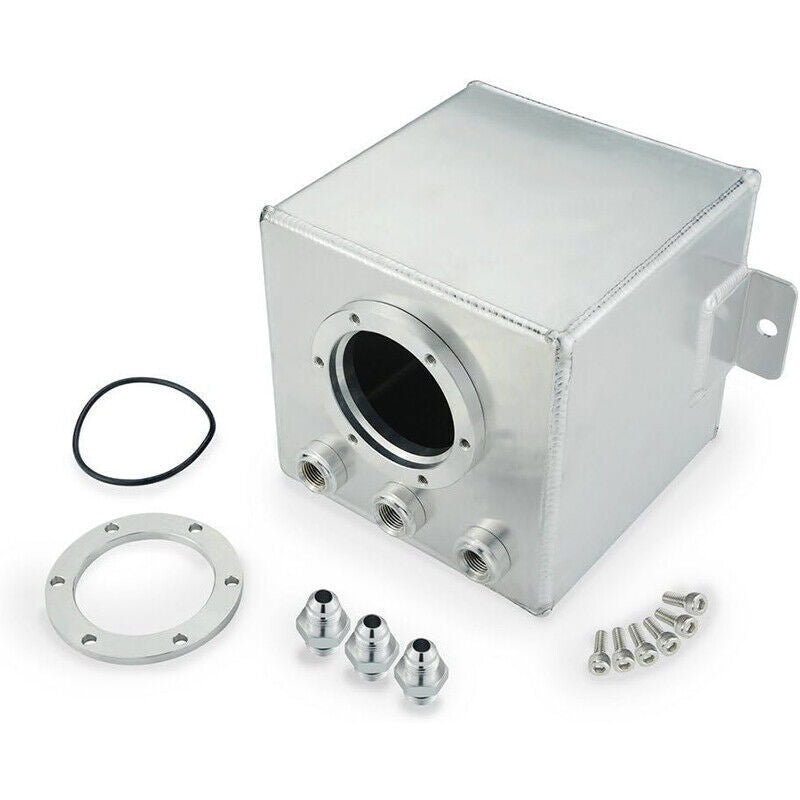 DURAFORCE 2L High Flow Swirl Fuel Surge Tank AN6 Aluminum w/ 044 External Fuel Pump
