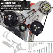 DURAFORCE Fits LS Engine Serpentine Bracket Alternator Power Steering Pump Swap Conversion