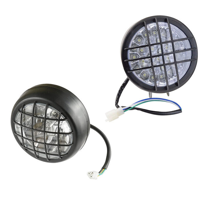 DURAFORCE 2x LED Headlights QS345120QR1 For Yamaha Banshee Warrior Wolverine 350 1987-2006