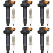 DURAFORCE 6*Ignition Coil & Spark Plug Pack For Ford Police F-150 Transit Ecoboost 3.5L V6