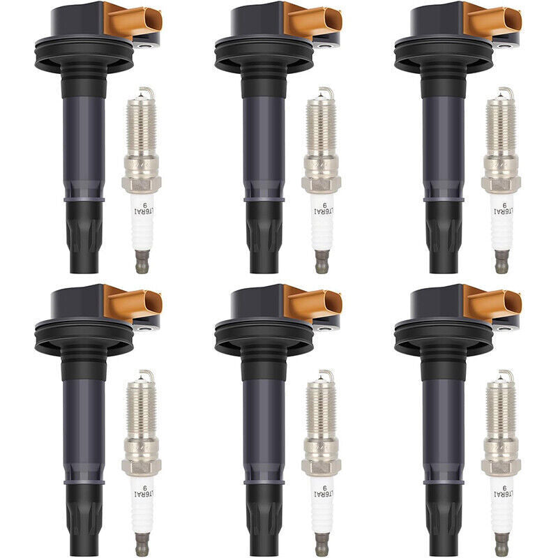 DURAFORCE 6*Ignition Coil & Spark Plug Pack For Ford Police F-150 Transit Ecoboost 3.5L V6