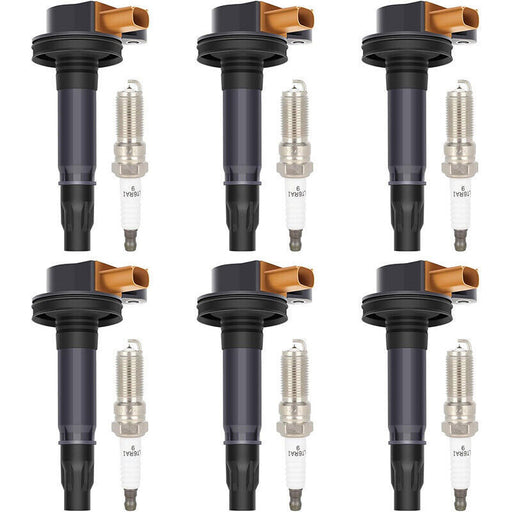 DURAFORCE 6*Ignition Coil & Spark Plug Pack For Ford Police F-150 Transit Ecoboost 3.5L V6