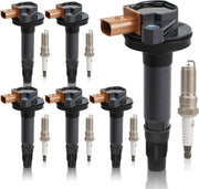 DURAFORCE 6*Ignition Coil & Spark Plug Pack For Ford Police F-150 Transit Ecoboost 3.5L V6