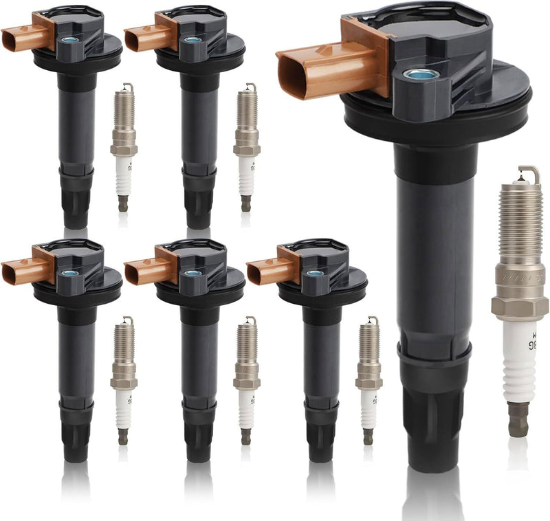 DURAFORCE 6*Ignition Coil & Spark Plug Pack For Ford Police F-150 Transit Ecoboost 3.5L V6
