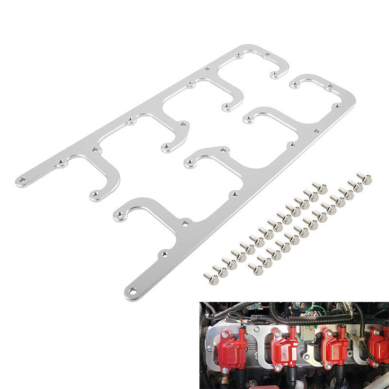 DURAFORCE Fit For LS D581 Square Coil Bracket For Chevy Truck 4.8 5.3 5.7 6.0 6.2L V8 Sliv