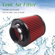 DURAFORCE New 3" Cold Air Intake Filter Induction Kit Pipe Power Flow Hose System US Stock