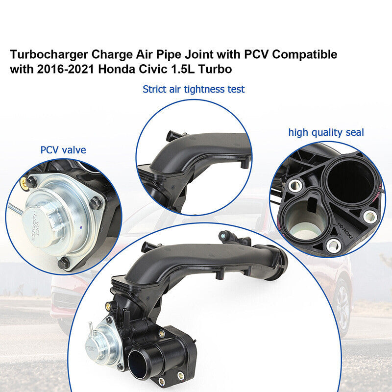 DURAFORCE Turbocharger Charge Air Pipe Joint with PCV For 2016-2021 Honda Civic 1.5L