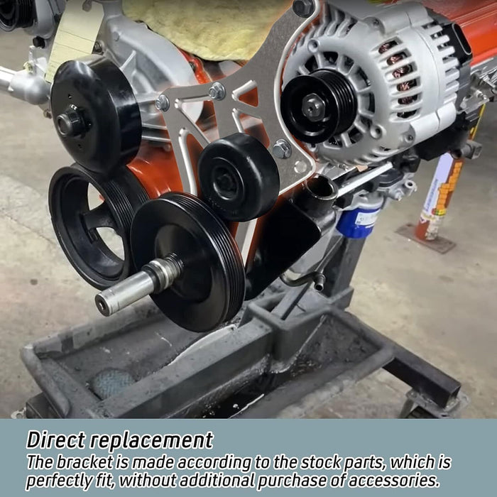 DURAFORCE LS Engine Serpentine Alternator Bracket Power Steering Pump For LS1 LS2 LS3 LS6