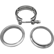 DURAFORCE 4X 2.5'' V-Band Mild Steel Flange & Clamp Kit For Turbo Exhaust Pipe New