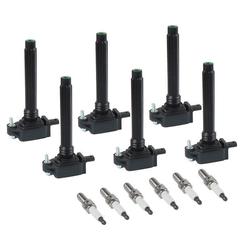 DURAFORCE 6 Spark Plugs & Ignition Coils For Chrysler 300 Charger Jeep Dodge Ram UF648 New