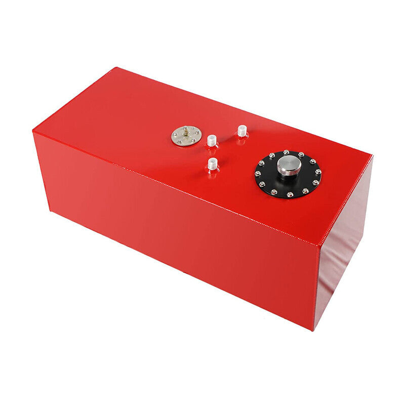DURAFORCE 19 Gallon 72L Slim Race Fuel Cell Gas Tank w/ Level Sender Top-Feed Aluminum Red