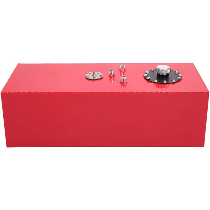 DURAFORCE 19 Gallon 72L Slim Race Fuel Cell Gas Tank w/ Level Sender Top-Feed Aluminum Red