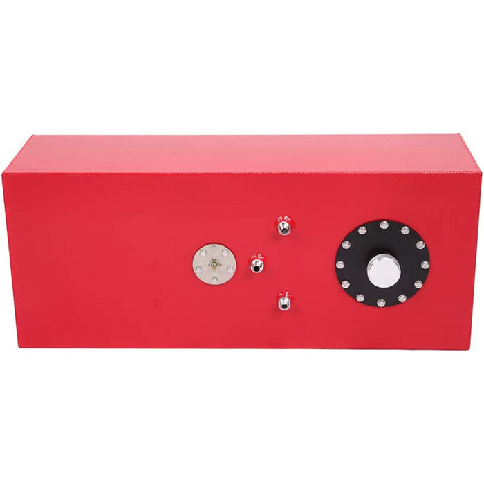 DURAFORCE 19 Gallon 72L Slim Race Fuel Cell Gas Tank w/ Level Sender Top-Feed Aluminum Red