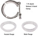 DURAFORCE 2.5" Inch V-Band Flange&Clamp Kit Male/Female With Ridge Exhaust MILD STEEL 2X