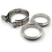 DURAFORCE 2.5" Inch V-Band Flange&Clamp Kit Male/Female With Ridge Exhaust MILD STEEL 2X