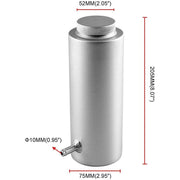 DURAFORCE 800ML Universal Radiator Coolant Catch Tank Kit Overflow Reservoir Aluminum