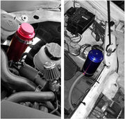 DURAFORCE 800ML Universal Radiator Coolant Catch Tank Kit Overflow Reservoir Aluminum