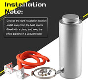DURAFORCE 800ML Universal Radiator Coolant Catch Tank Kit Overflow Reservoir Aluminum