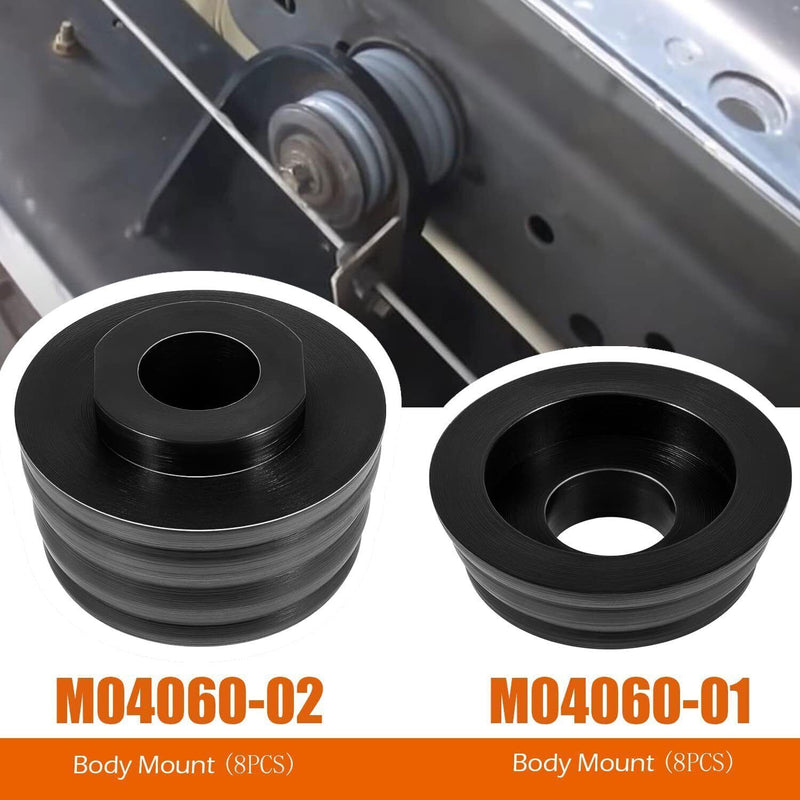 DURAFORCE KF04060BK Body Cab Mount Bushing Kit for Ford F250 F350 Super Duty 2008-16 2/4WD