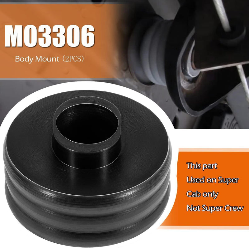 DURAFORCE KF04060BK Body Cab Mount Bushing Kit for Ford F250 F350 Super Duty 2008-16 2/4WD