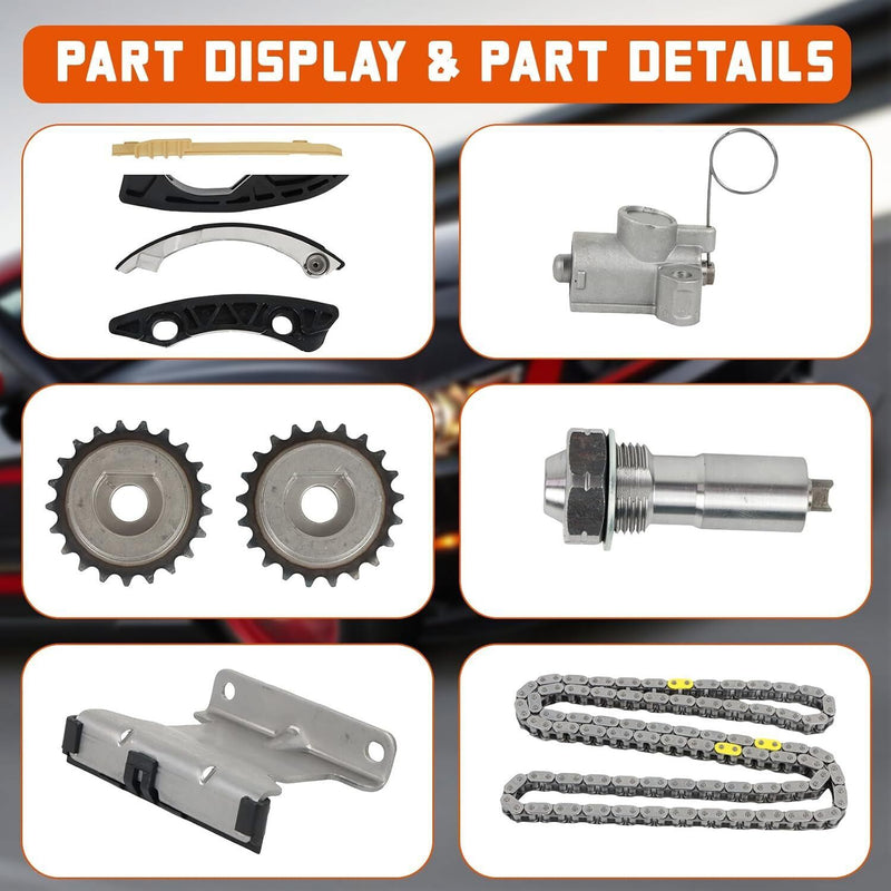 DURAFORCE Timing Chain Kit With Water Pump For 2008-2013 Chevrolet Malibu LaCrosse 2.4L US
