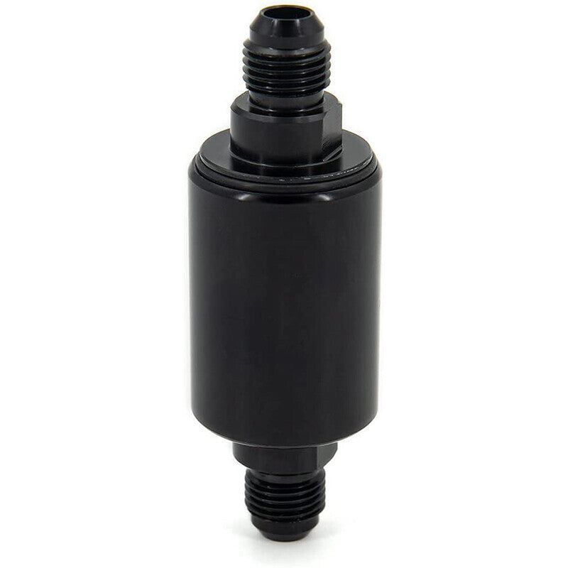 DURAFORCE Universal -6AN Inline Fuel Filter High Flow 100 Micron Cleanable AN6 6AN Pair x2