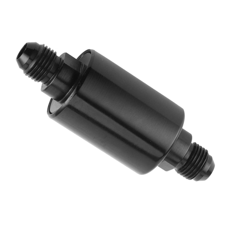 DURAFORCE Universal -6AN Inline Fuel Filter High Flow 100 Micron Cleanable AN6 6AN Pair x2