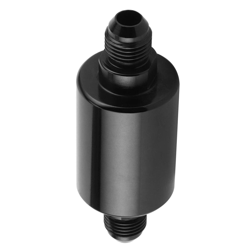DURAFORCE Universal -6AN Inline Fuel Filter High Flow 100 Micron Cleanable AN6 6AN Pair x2