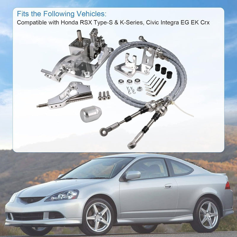 DURAFORCE RSX Shifter Cables Trans Bracket Shifter Box For K20 K24 K-Series Swap Civic CRX