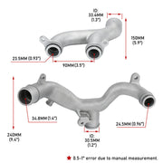 DURAFORCE Water Pipe Coolant Pipe Upgrade Kit for Jaguar Land Rover LR092992 + LR090630
