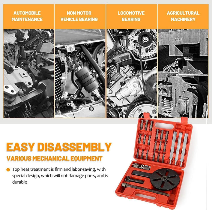 DURAFORCE 21 in1 Bearing Disassembly Puller Inner Hole Removal Tool Three-jaw Puller Set