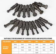 DURAFORCE 21 in1 Bearing Disassembly Puller Inner Hole Removal Tool Three-jaw Puller Set