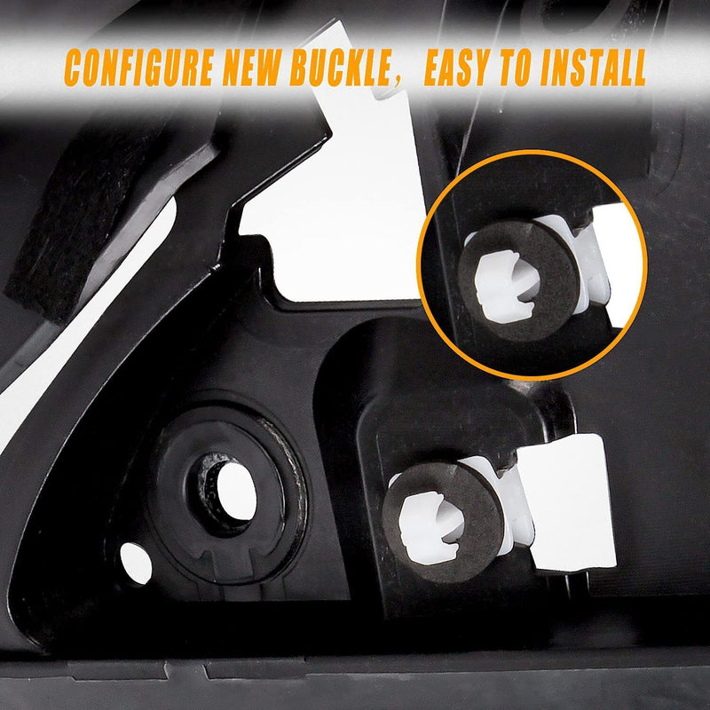 DURAFORCE Windshield Outer Inner Trim Pillar Molding Right Side For 11-19 Ford Explorer