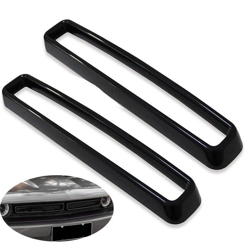 DURAFORCE Pack(2) Front Grill Grille Inserts Guards Cover Trim for Dodge Challenger 15-20