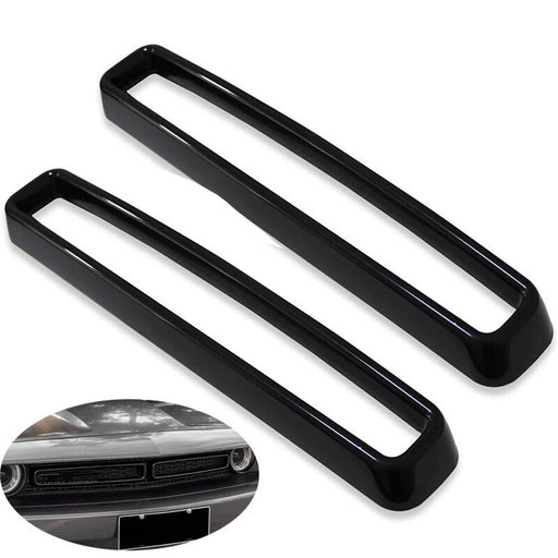DURAFORCE Pack(2) Front Grill Grille Inserts Guards Cover Trim for Dodge Challenger 15-20