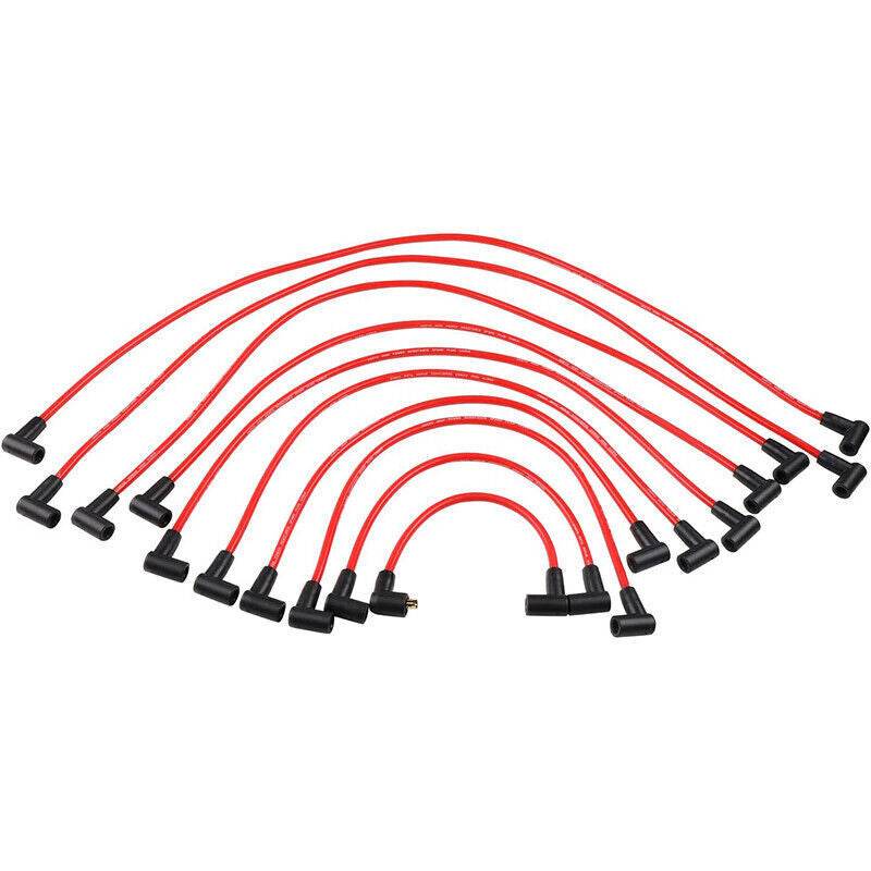 DURAFORCE Red 10.5mm Spark Plug Wire Set for 1969-1995 Ford Mustang F-150 V8 5.0L 5.8L New