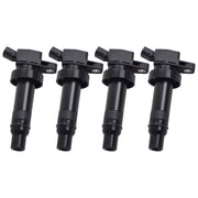 DURAFORCE 4x Ignition Coils + 4x Iridium Spark Plugs For 12-19 Kia Rio soul 1.6L UF652