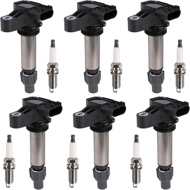 DURAFORCE 6x Ignition Coil & Iridium Spark Plug Packs For Cadillac GMC Chevy Buick UF569