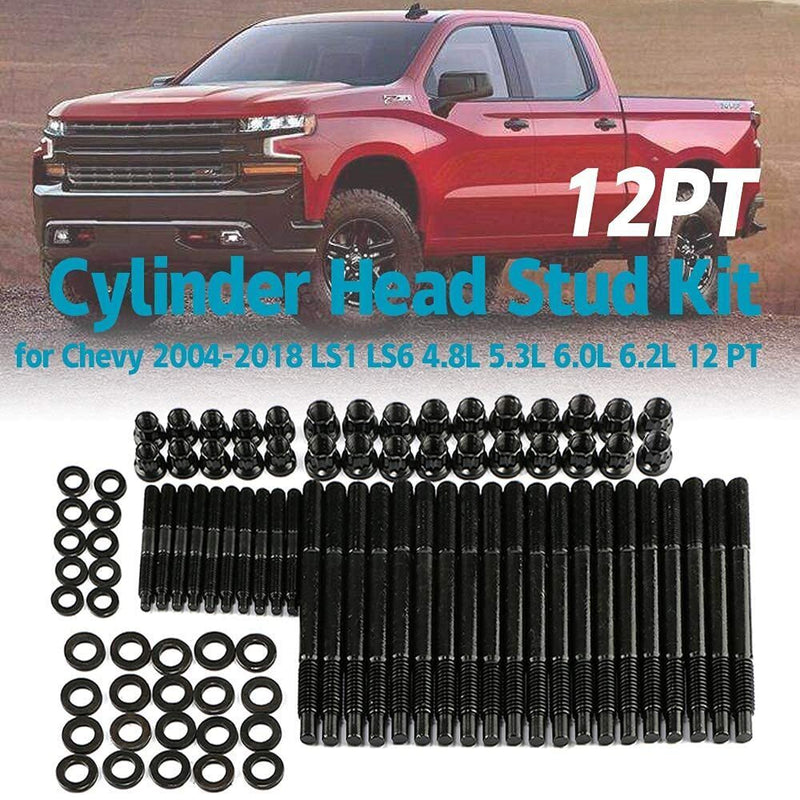 DURAFORCE Head Studs Bolts Kit For 2004-2020 Chevy GM 4.8L 5.3L 5.7L 6.0L 6.2L 7.0L