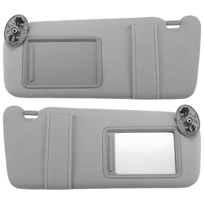 DURAFORCE Pair Sun Visor Left & Right Side Without Sunroof Gray For Toyota Camry 2007-2011