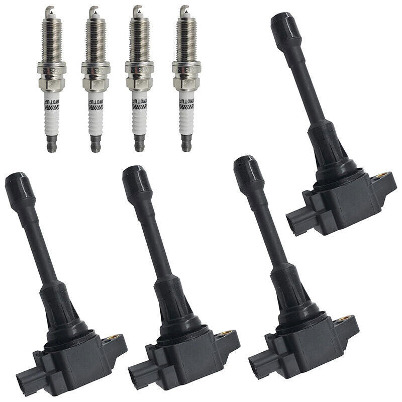 DURAFORCE Ignition Coils & Spark Plugs for 2009 Nissan Sentra L4 2.0L California UF549