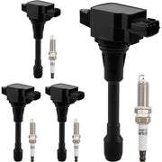 DURAFORCE Ignition Coils & Spark Plugs for 2009 Nissan Sentra L4 2.0L California UF549