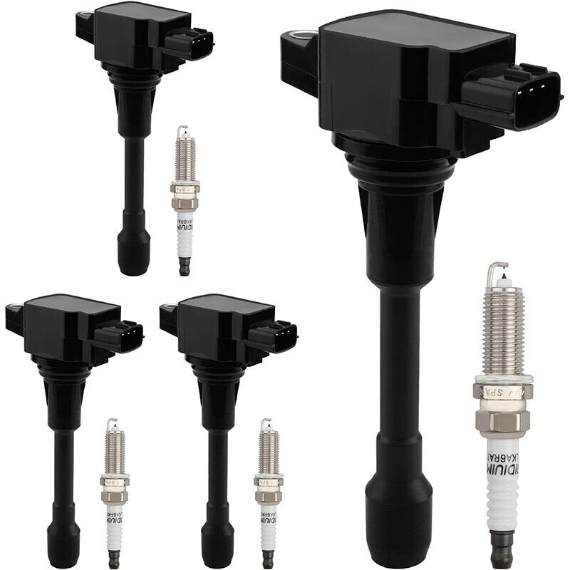 DURAFORCE Ignition Coils & Spark Plugs for 2009 Nissan Sentra L4 2.0L California UF549
