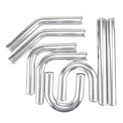 DURAFORCE 2.5" Universal Aluminum Turbo Intercooler Elbow Pipe Kit + Silicone Hose + Clamp