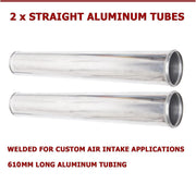 DURAFORCE 2.5" Universal Aluminum Turbo Intercooler Elbow Pipe Kit + Silicone Hose + Clamp